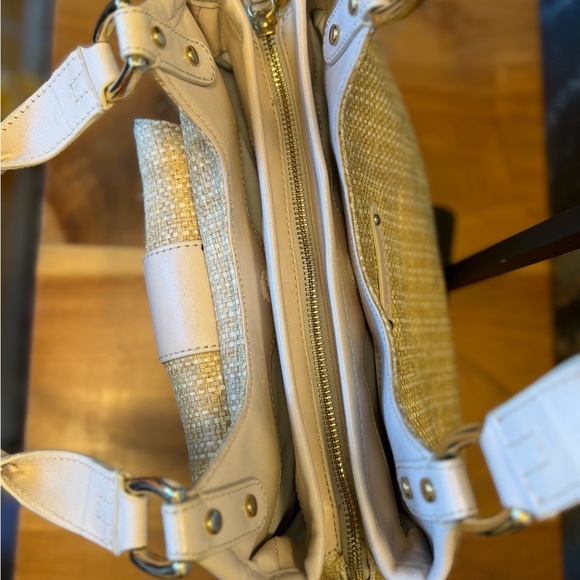 Cole Haan Vintage Late 1990s Woven Straw Satchel - Picture 8 of 16